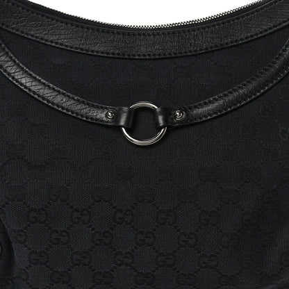 Gucci Monogram Horsebit Hobo Black 8 of 11