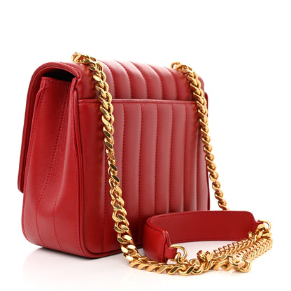 Saint Laurent Lambskin Matelasse Monogram Medium Vicky Chain Bag Rouge Eros 3 of 10
