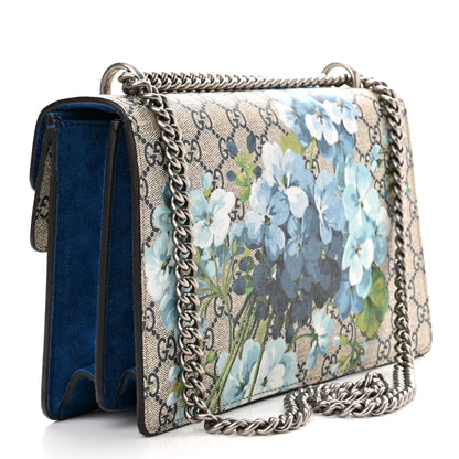 Gucci GG Supreme Monogram Blooms Small Dionysus Shoulder Bag Beige Navy Vintage Blue 3 of 10