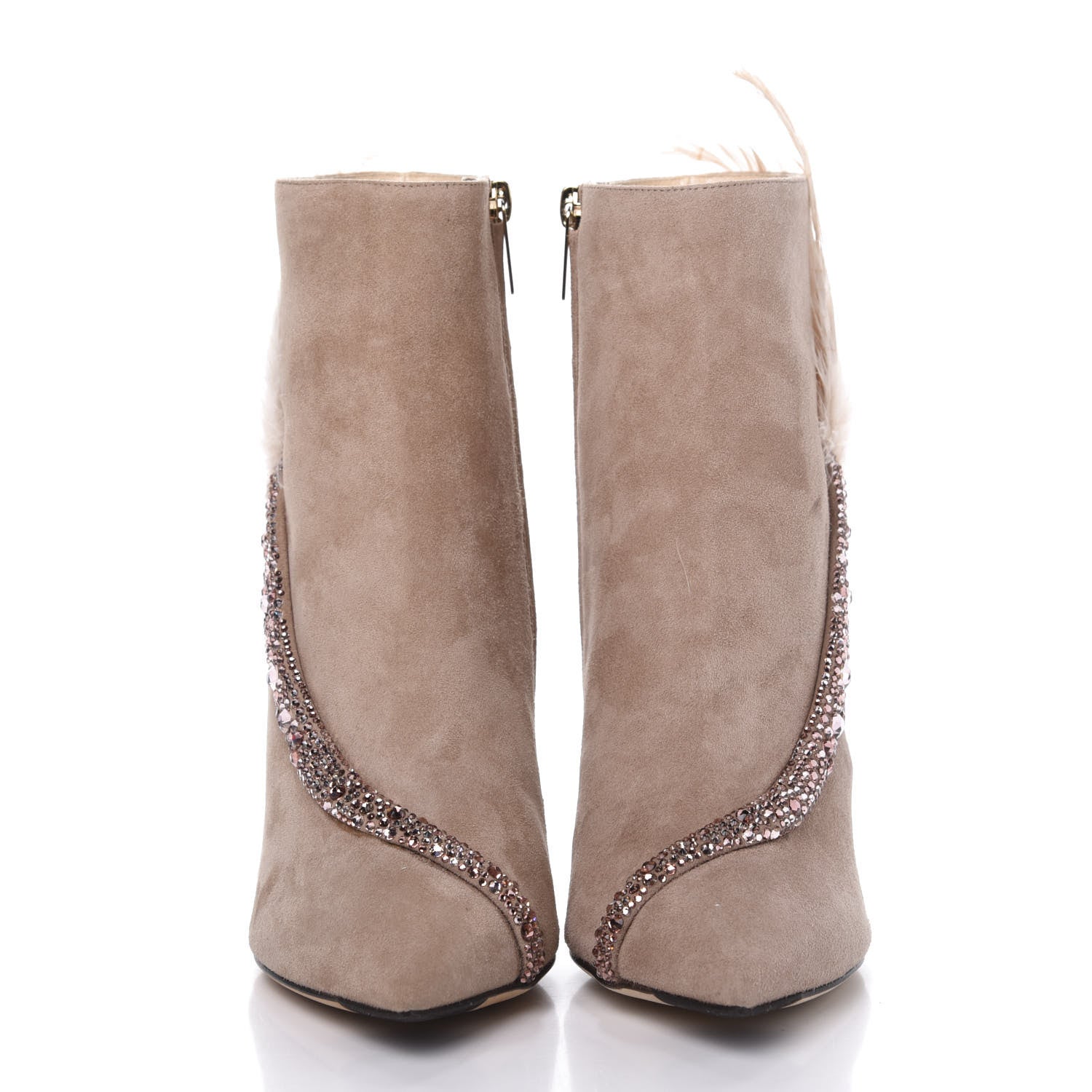 Jimmy Choo Suede Tanya 100 Ankle Boots 37.5 Ballet 2 of 9