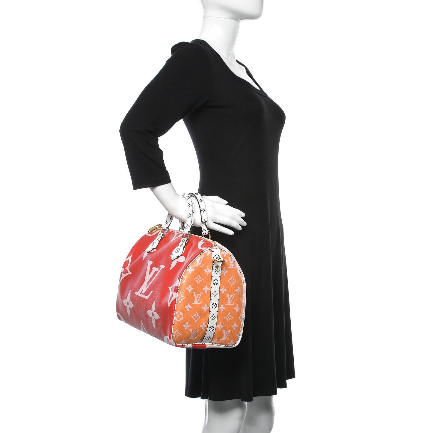 Monogram Giant Speedy Bandouliere 30 Rouge