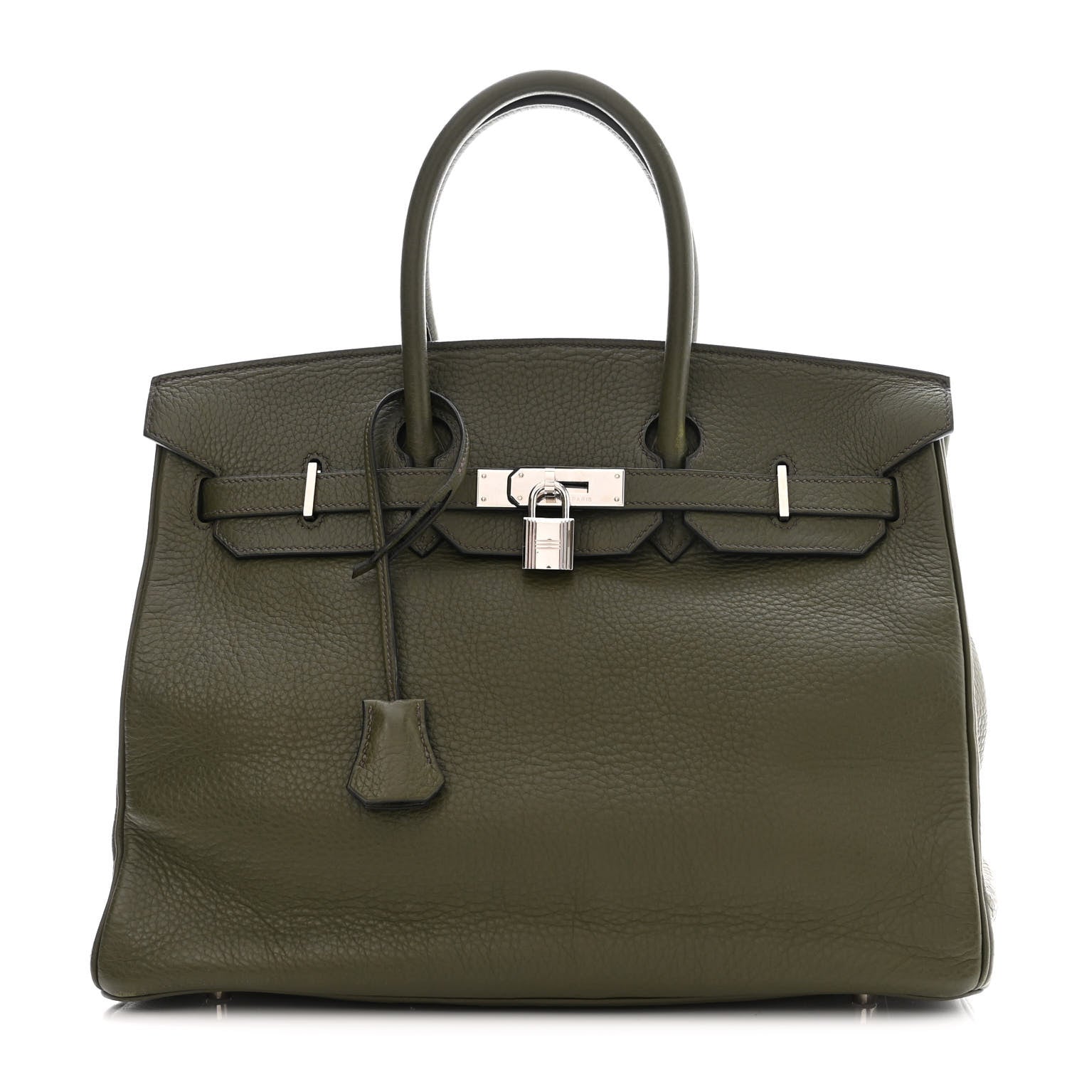 Hermes Taurillon Clemence Birkin 35 Vert Olive 1 of 16