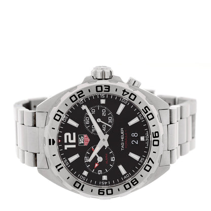 Tag Heuer Stainless Steel 41mm Formula 1 Quartz Watch Black WAZ111A 2 of 4