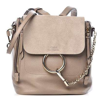 Chloe Suede Calfskin Small Faye Backpack Motty Grey 1 of 10