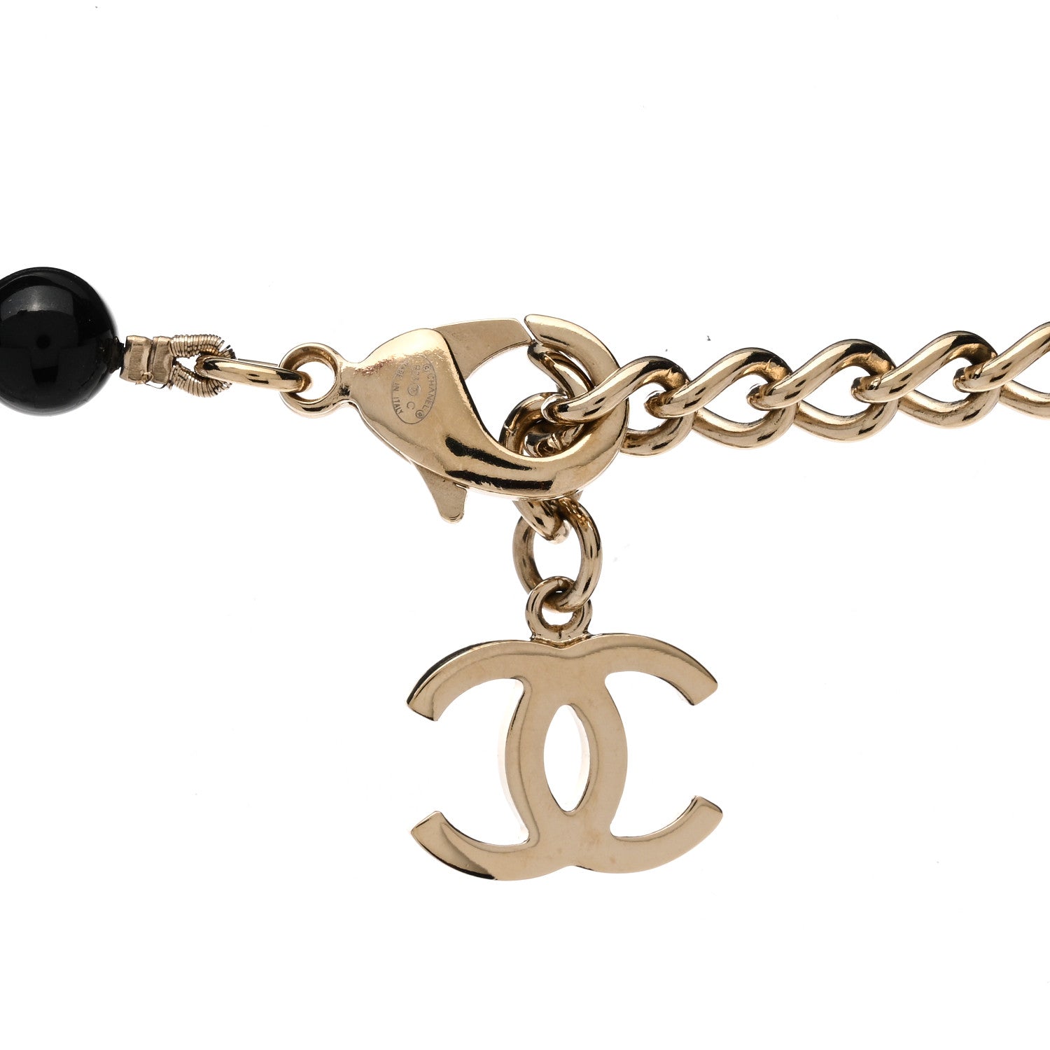 Chanel Enamel Bead CC Long Necklace Pink Black 4 of 6