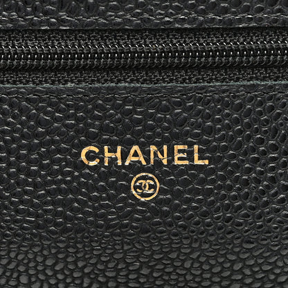 Chanel Caviar Quilted Wallet on Chain WOC Black 6 of 11