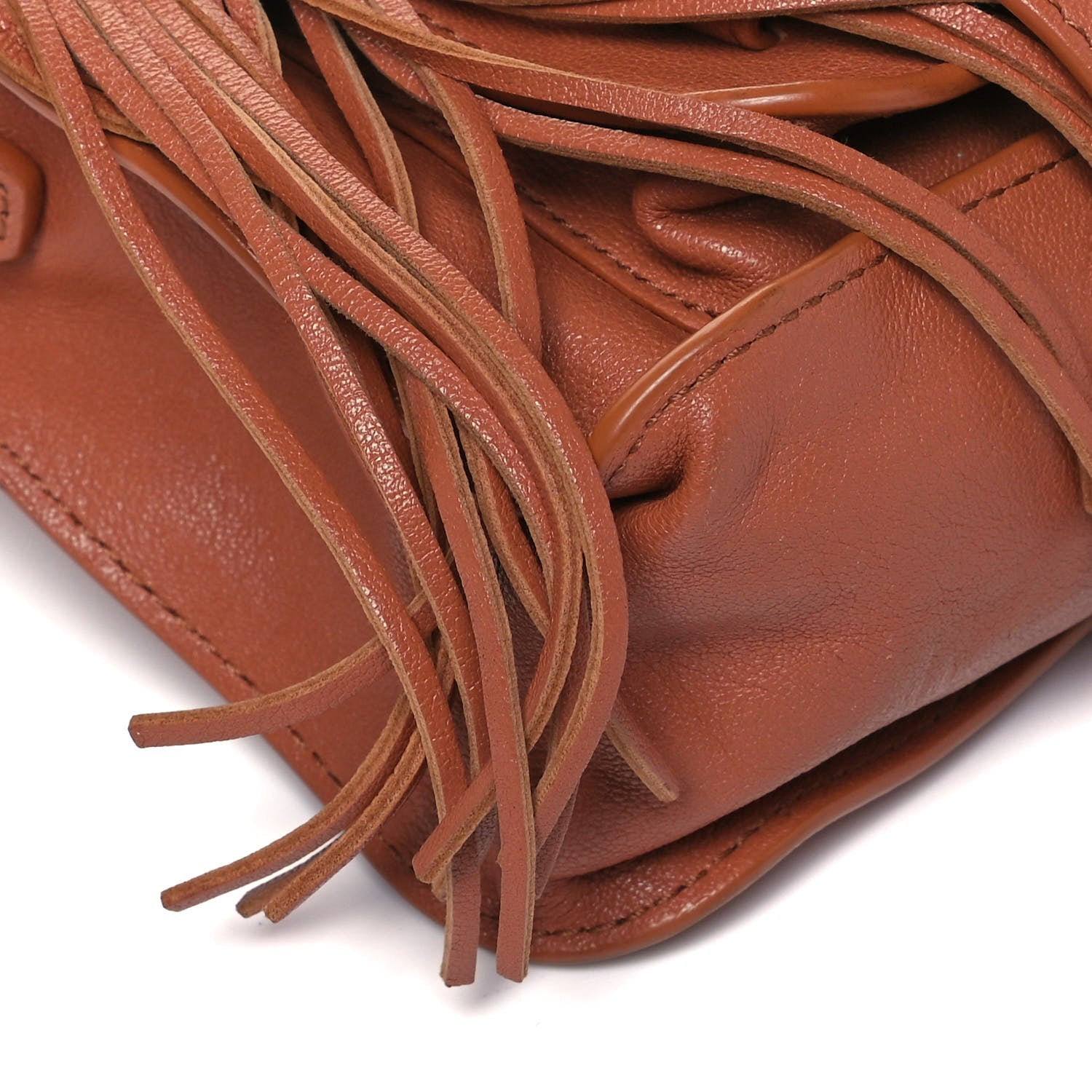 Proenza Schouler Lambskin Tiny Fringe Lux PS1 Satchel Saddle 8 of 11
