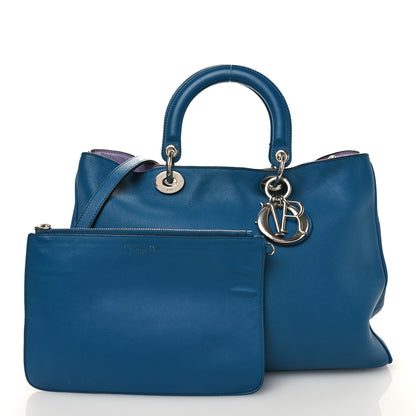 Christian Dior Bullcalf Large Diorissimo Tote Blue 3 of 11