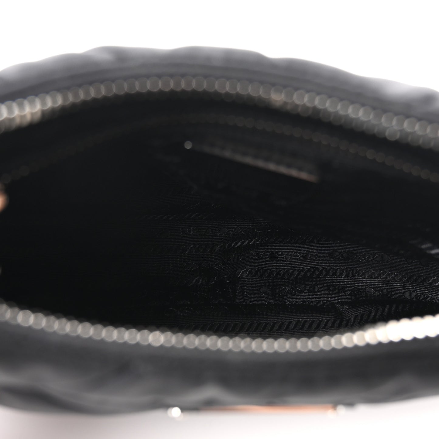 Re-Nylon Triangle Padded Patchwork Shoulder Bag Black