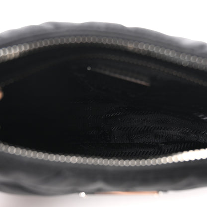 Prada Re-Nylon Triangle Padded Patchwork Shoulder Bag Black 5 of 10