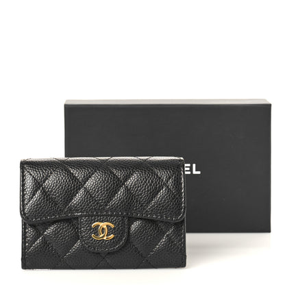 Chanel Caviar Quilted Flap Card Holder Wallet Black 11 of 11