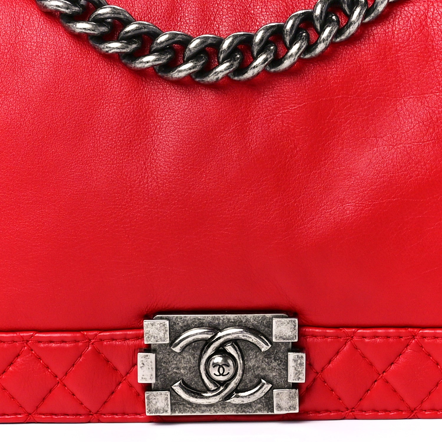 Chanel Calfskin Medium Boy Reverso Flap Red 10 of 13