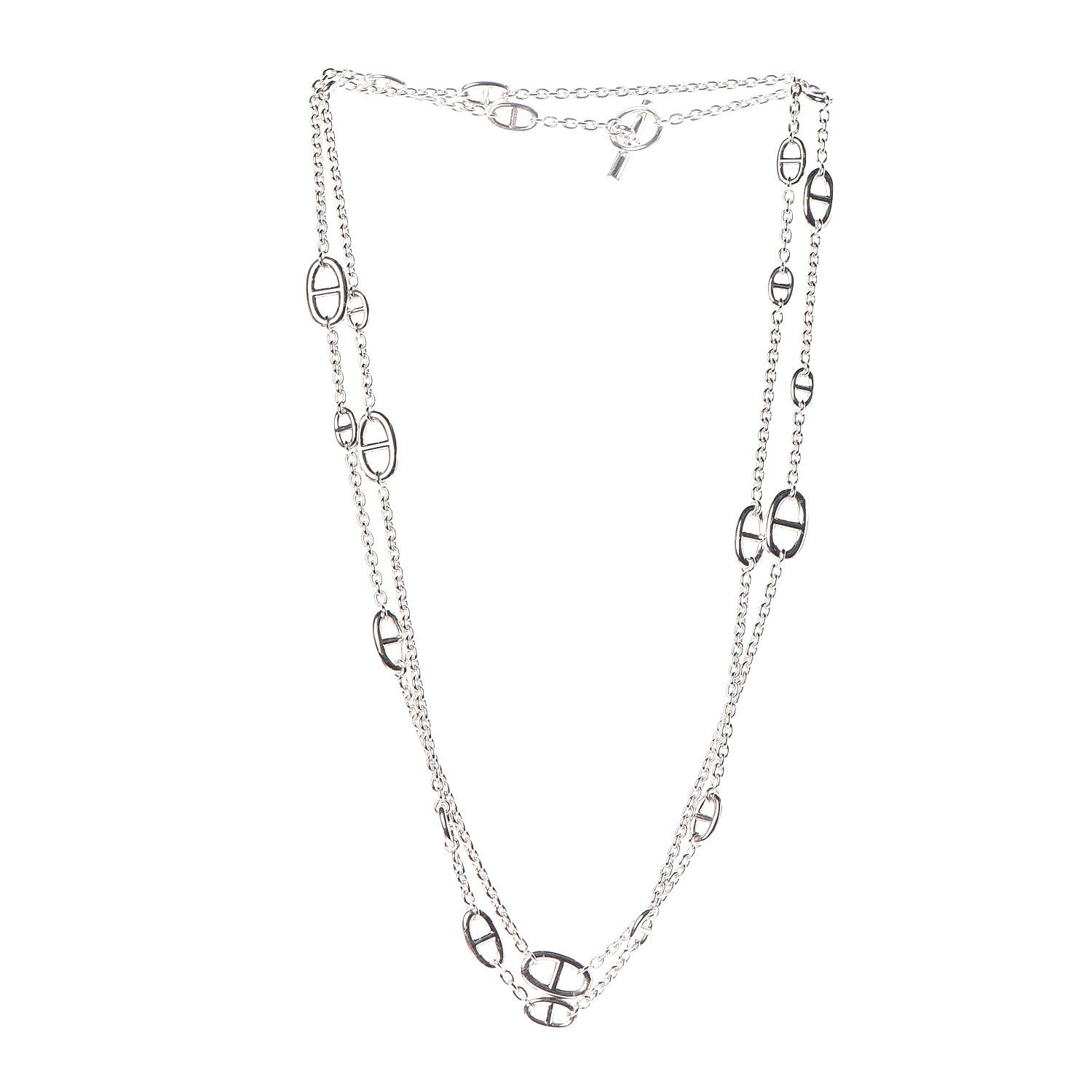 Hermes Sterling Silver Farandole Necklace 160 4 of 7