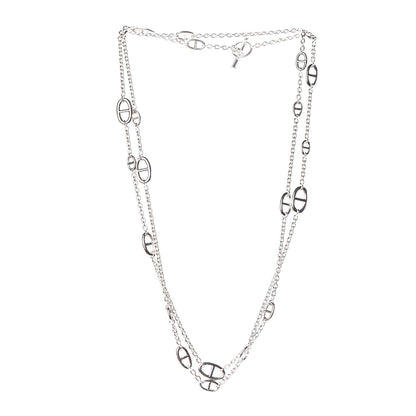 Hermes Sterling Silver Farandole Necklace 160 4 of 7