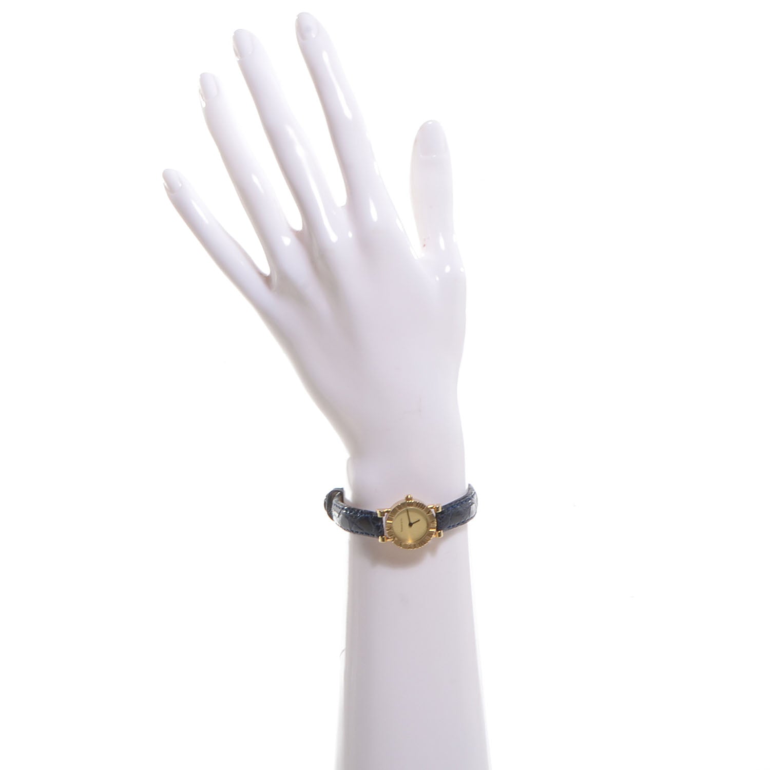 Tiffany 18K Yellow Gold Alligator 24mm Atlas Quartz Watch Gold 2 of 8