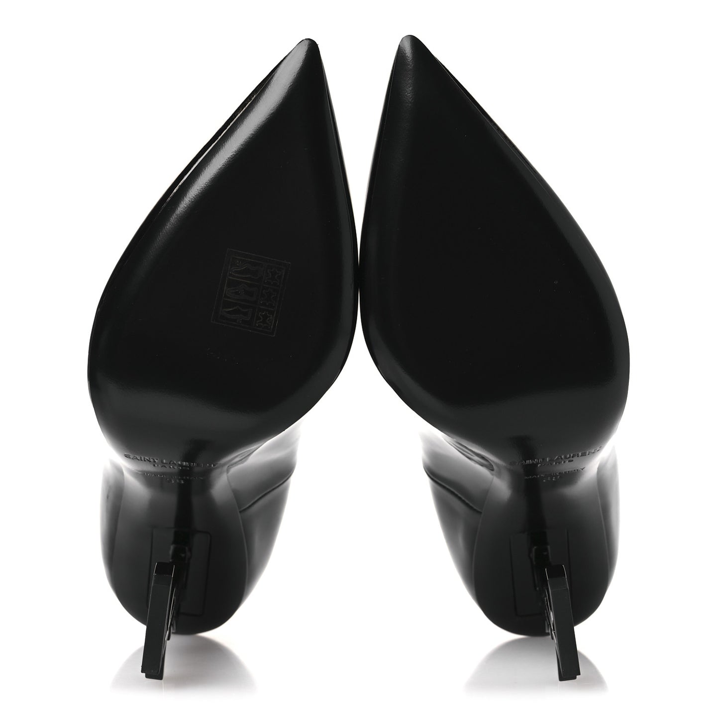 Patent Calfskin Opyum 110 Pumps 38 Black