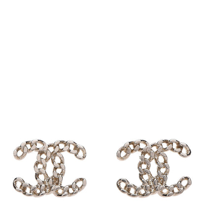 Chanel CC Chain Link Earrings Light Gold 1 of 4