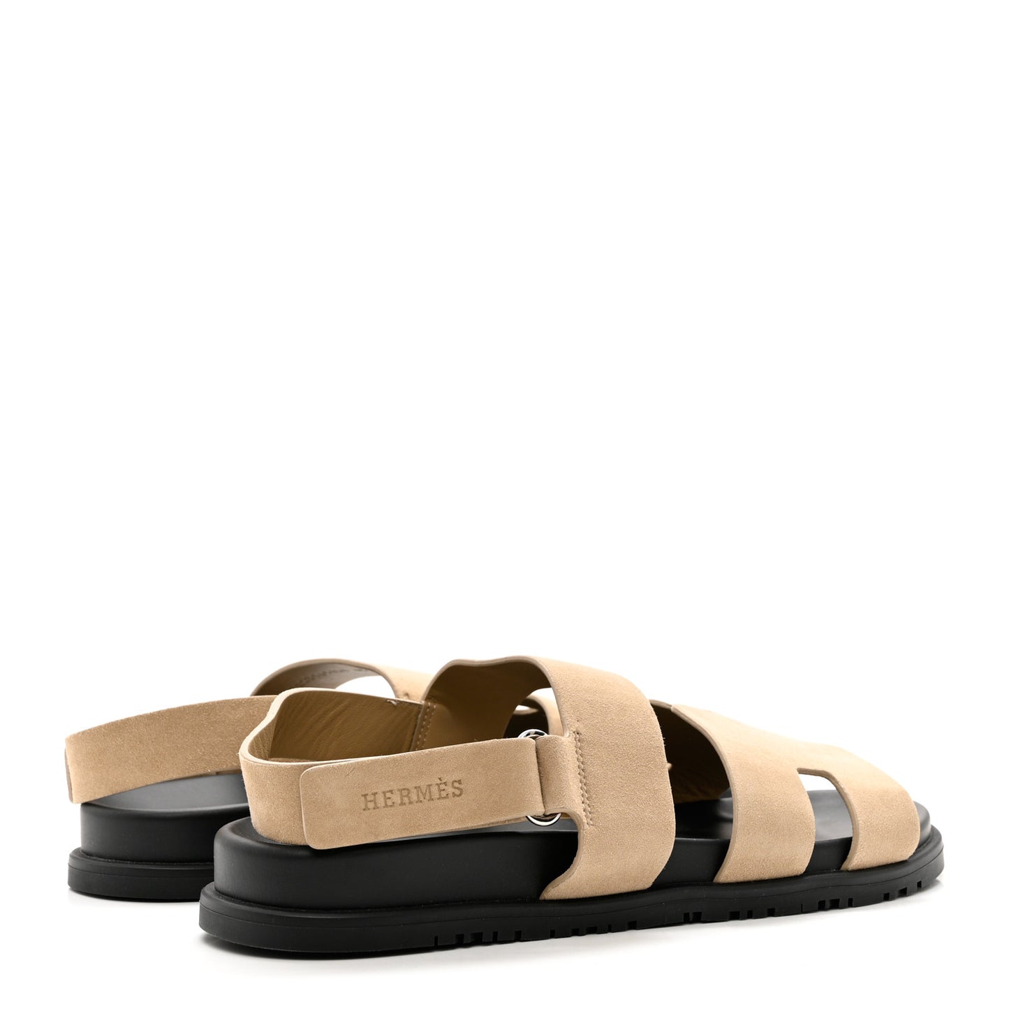 Suede Goatskin Mens Genius Sandals 45 Beige Argile