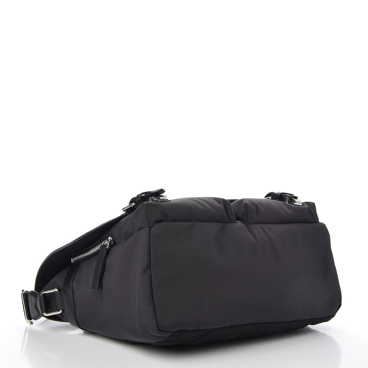 Grainy Calfskin Medium Wilbury Messenger Black