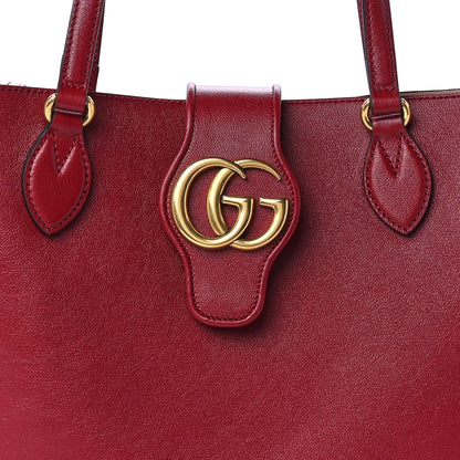 Gucci New Sakai Calfskin Lux Small Dahlia Tote New Cherry Red 11 of 14