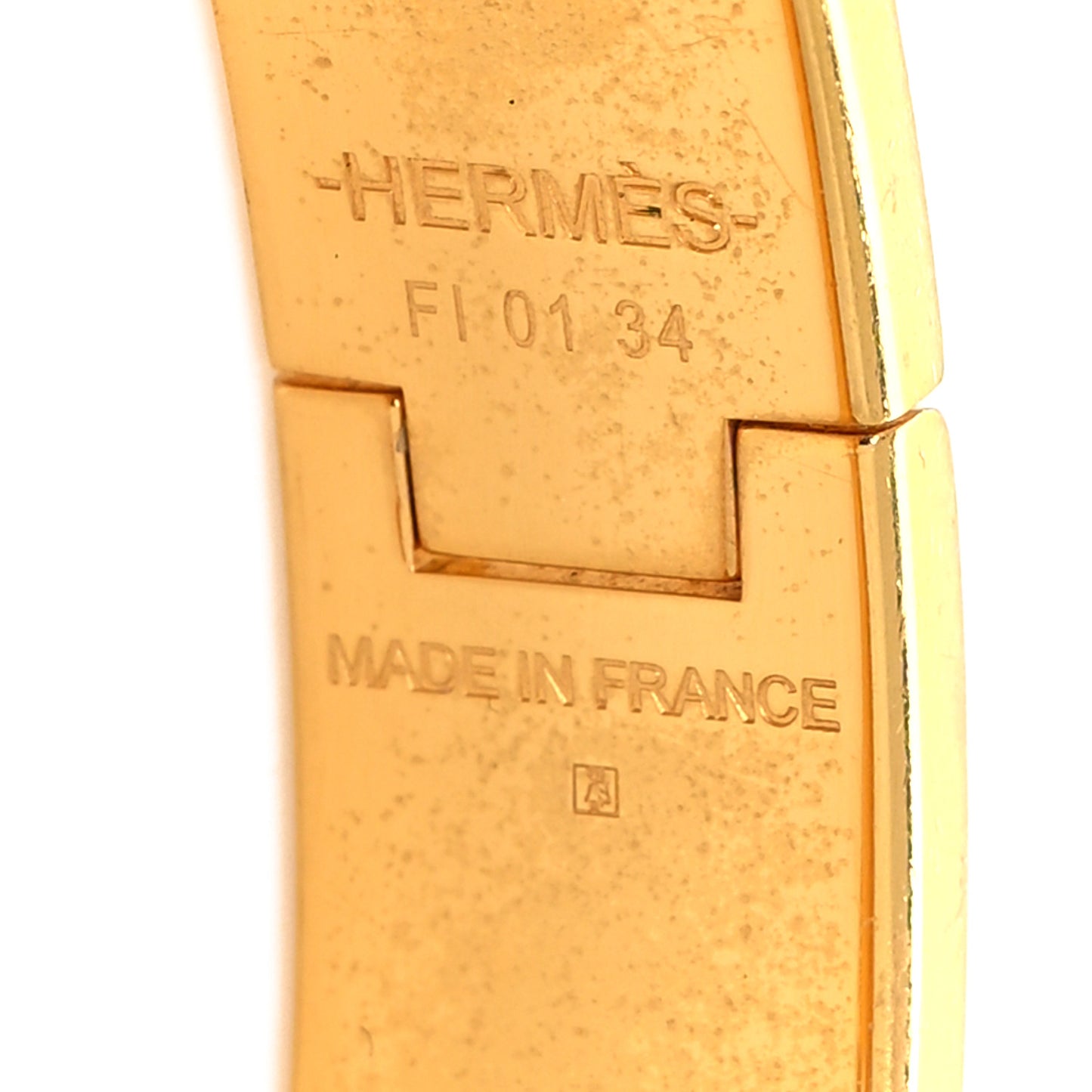 Enamel Narrow Clic Clac H Bracelet PM Craie