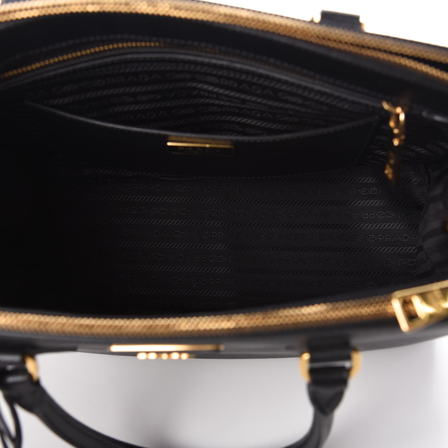 Prada Saffiano Medium Galleria Double Zip Tote Black 6 of 9