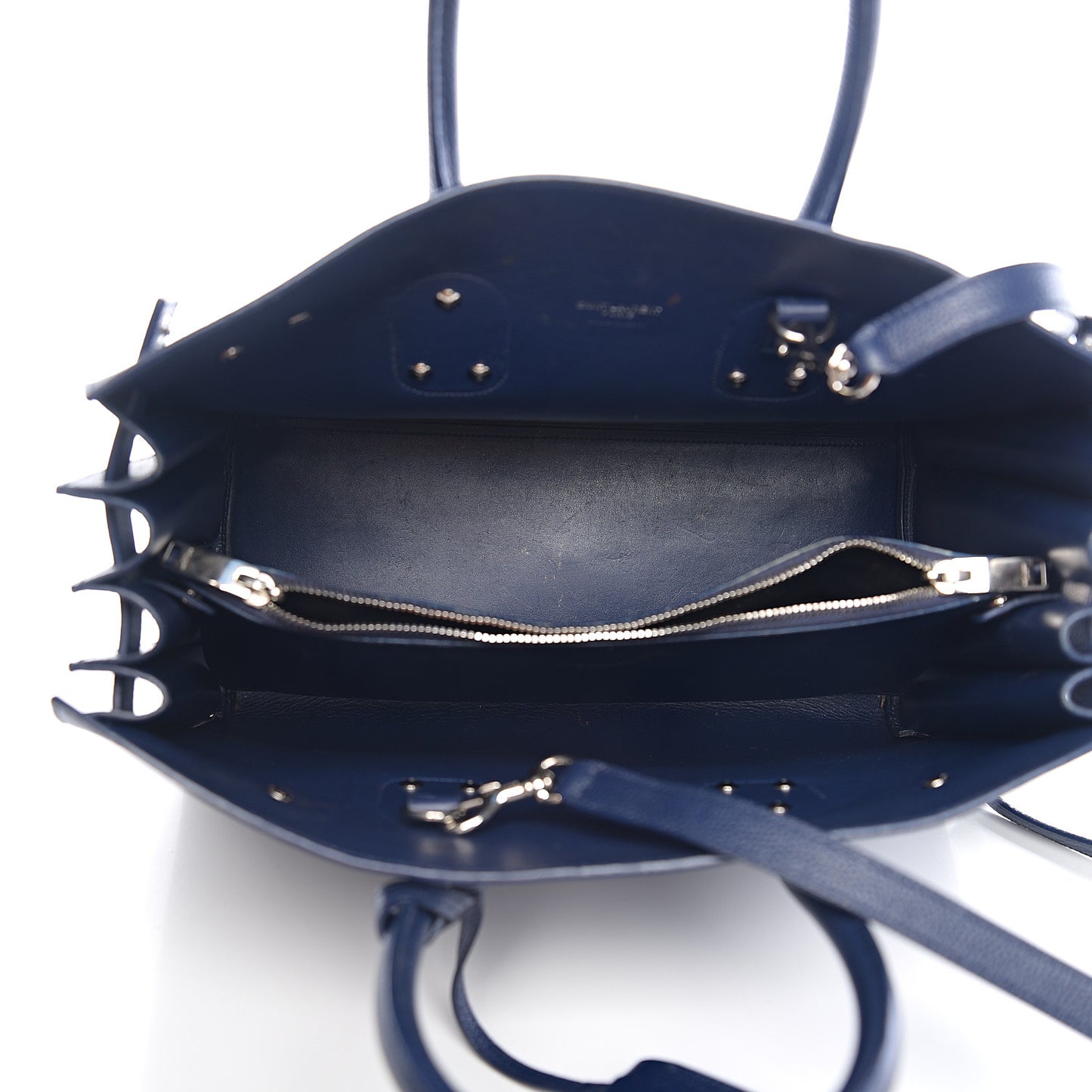 Grained Calfskin Small Sac De Jour Navy