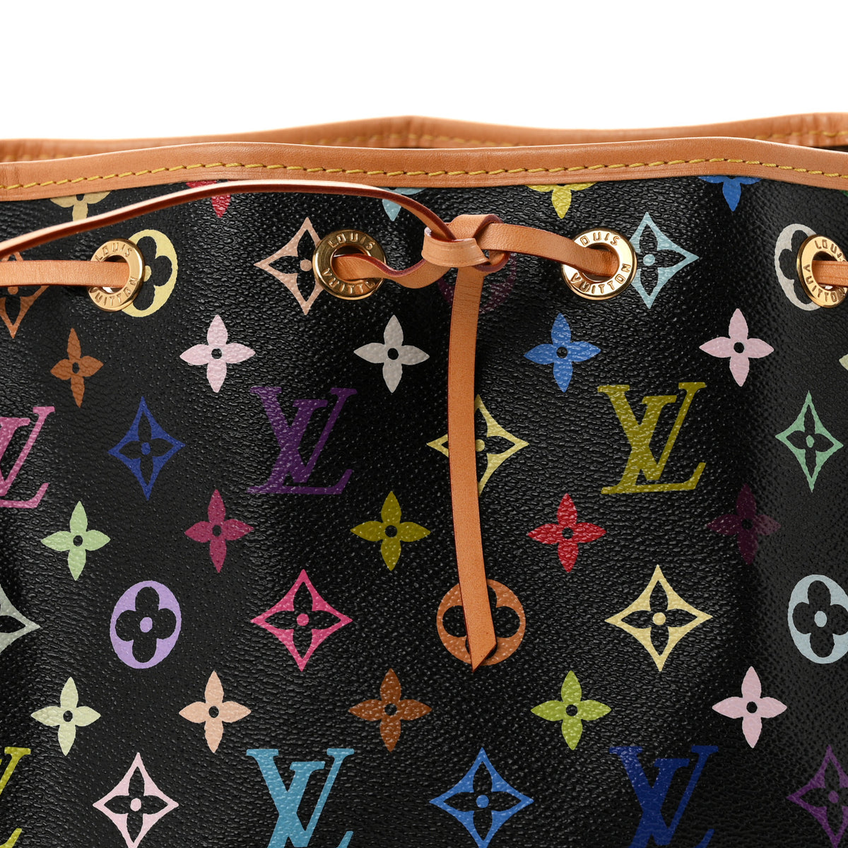 Louis Vuitton Monogram Multicolor Petit Noe Black 7 of 9