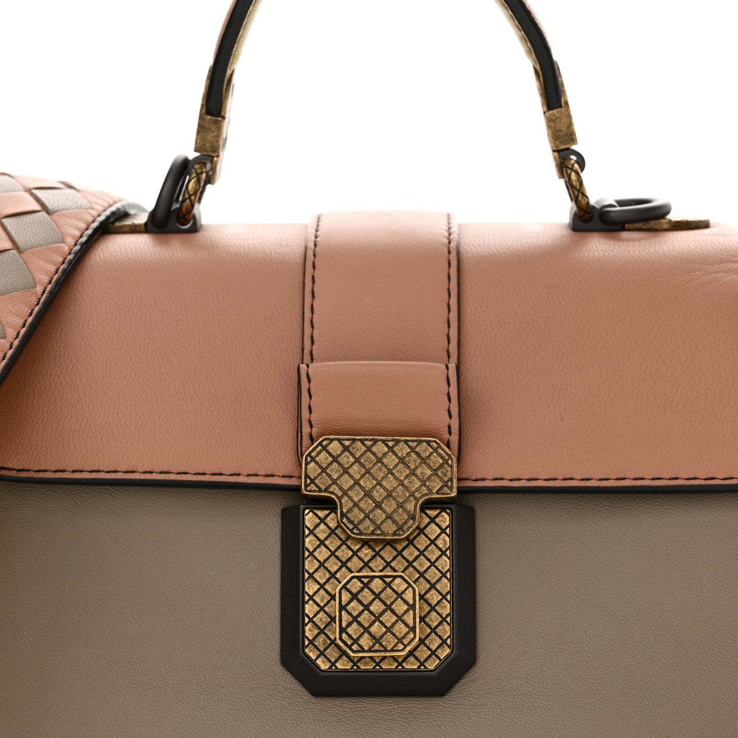 Nappa Multicolor Mini Piazza Bag Limestone