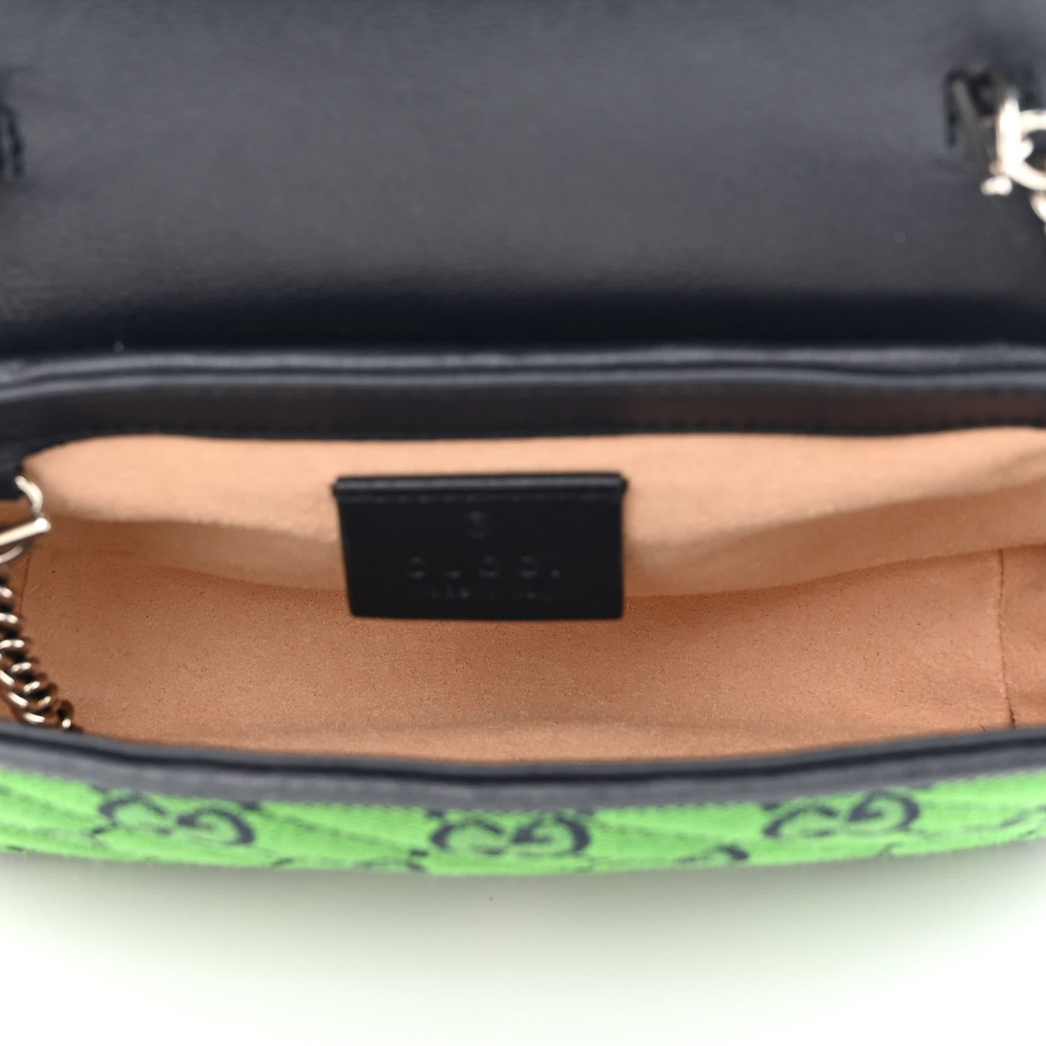 Gucci Monogram Multicolor Matelasse Diagonal Super Mini GG Marmont Shoulder Bag Green Blue 5 of 11
