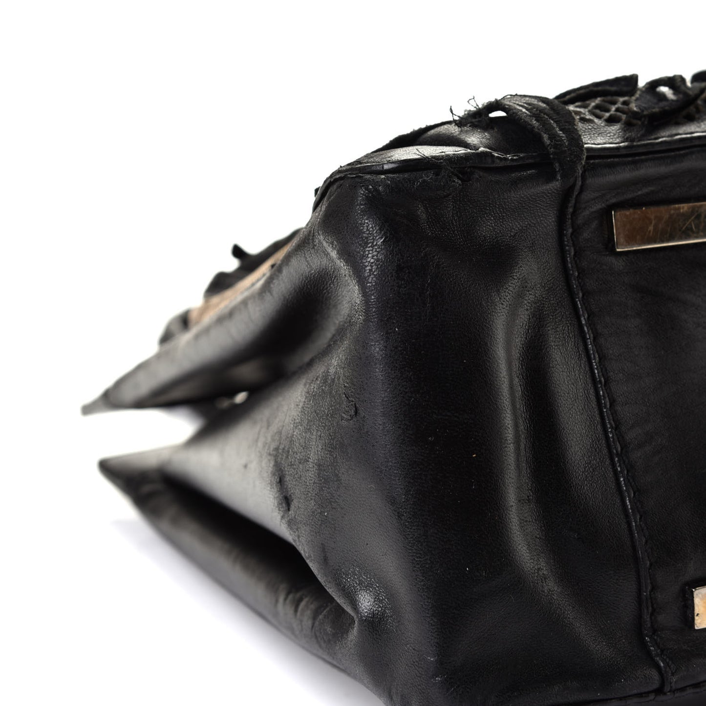 Vitello Lace Demetra Satchel Black