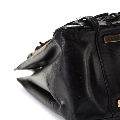 Valentino Garavani Vitello Lace Demetra Satchel Black 10 of 11