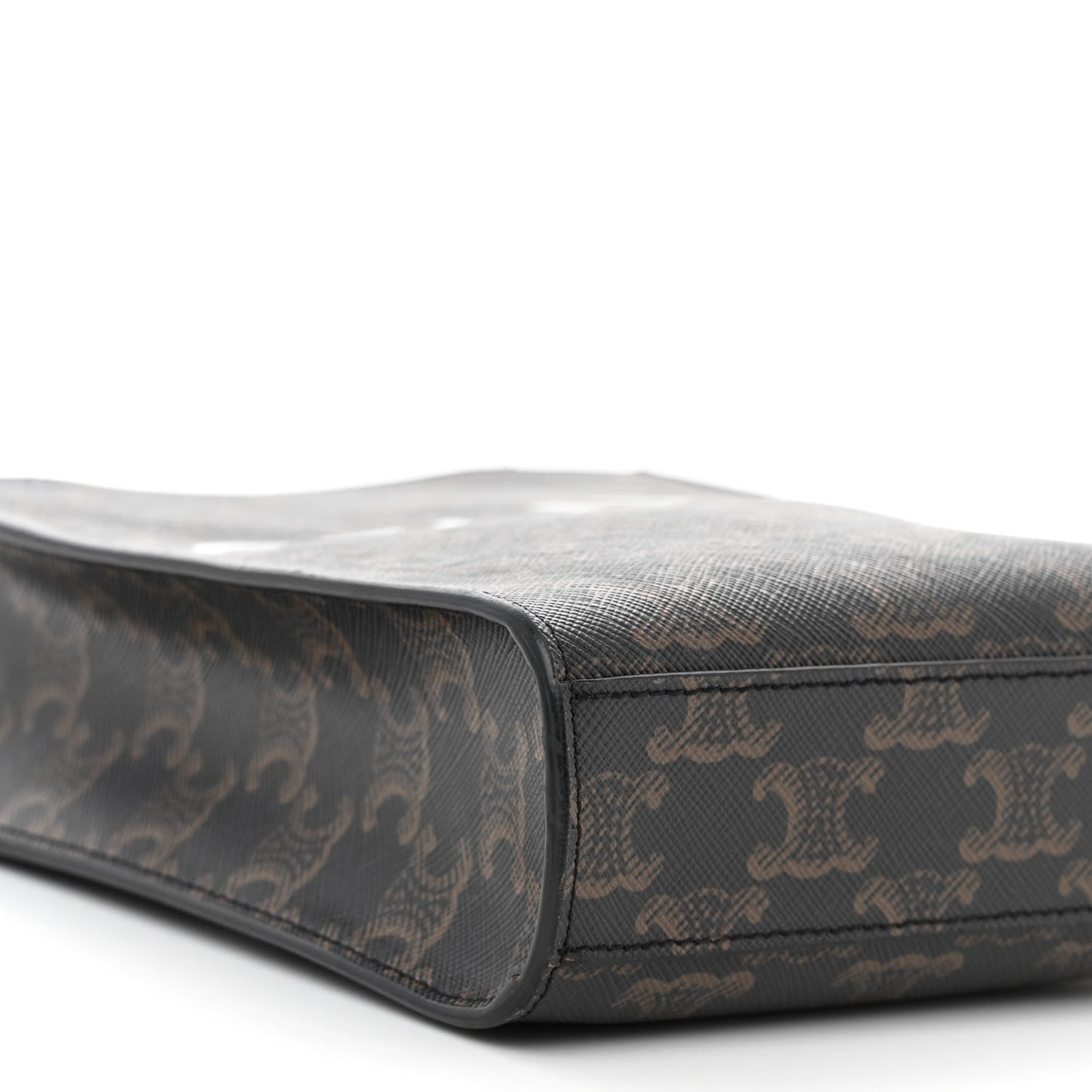 Triomphe Canvas Calfskin Mini Vertical Cabas Tan