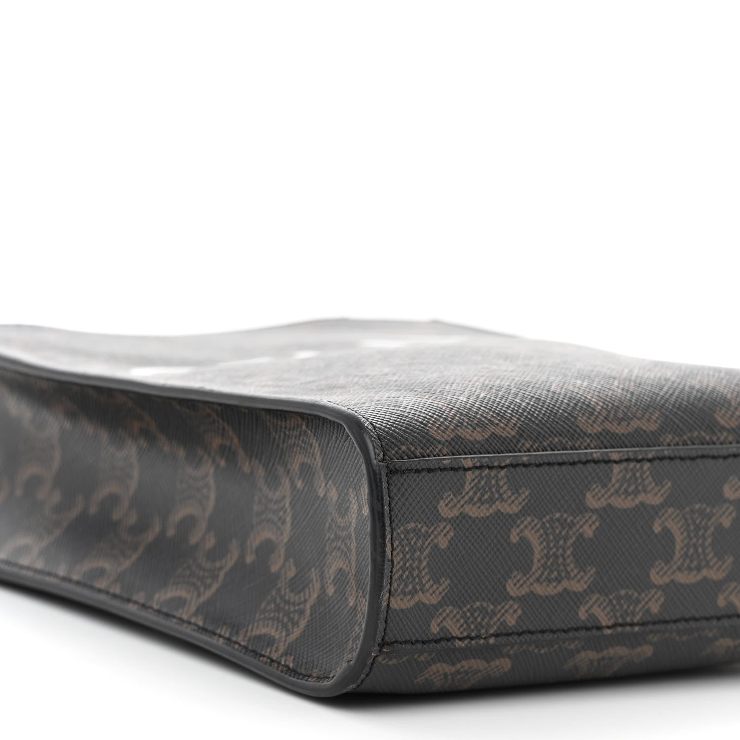 Celine Triomphe Canvas Calfskin Mini Vertical Cabas Tan 7 of 8