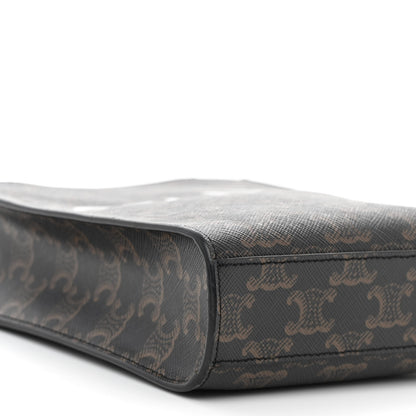Celine Triomphe Canvas Calfskin Mini Vertical Cabas Tan 7 of 8