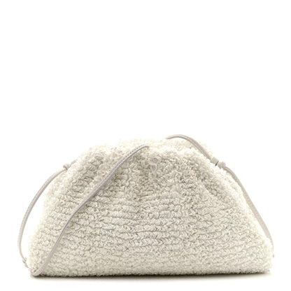 Bottega Veneta Boucle Curly Raffia The Mini Pouch White Chalk 1 of 25