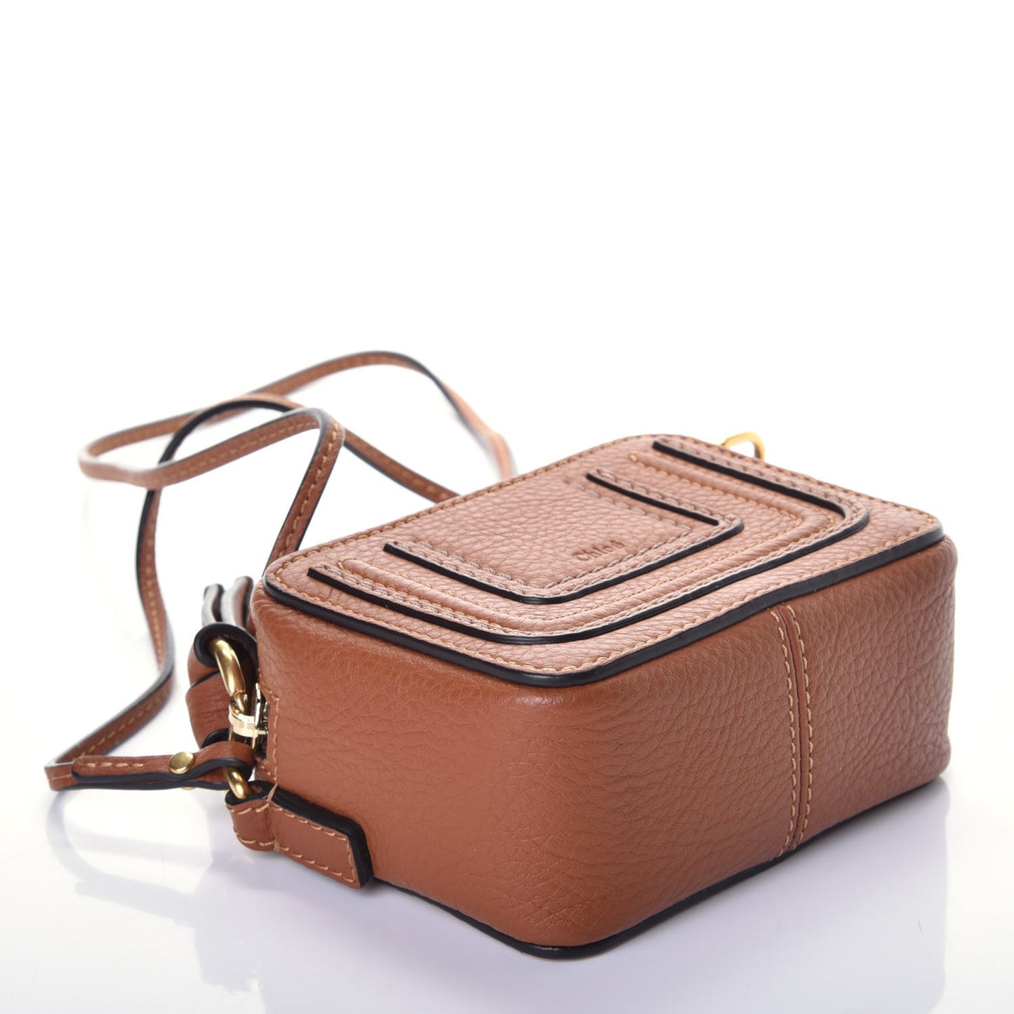 Calfskin Mini Marcie Crossbody Bag Tan