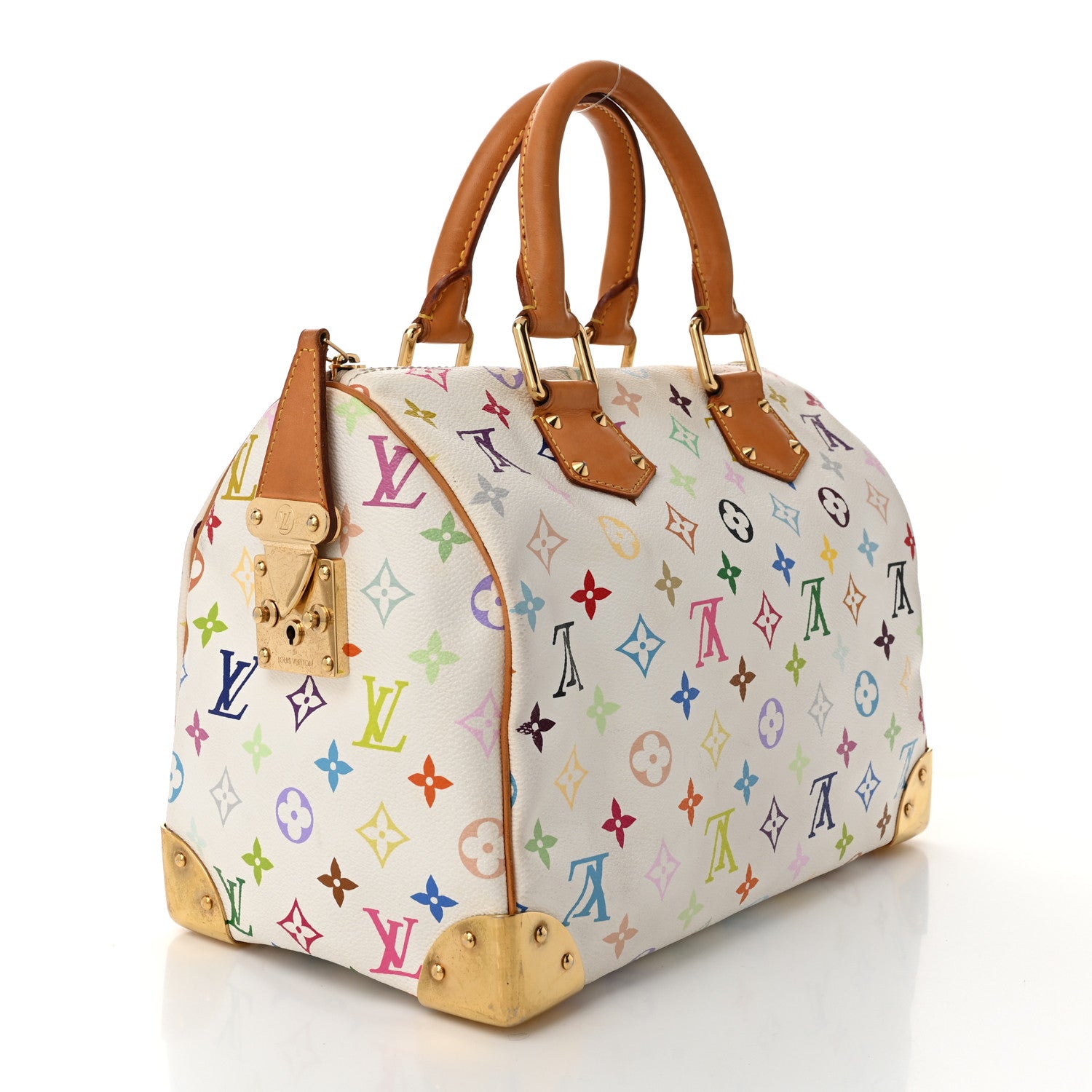 Louis Vuitton Monogram Multicolor Speedy 30 White 3 of 9