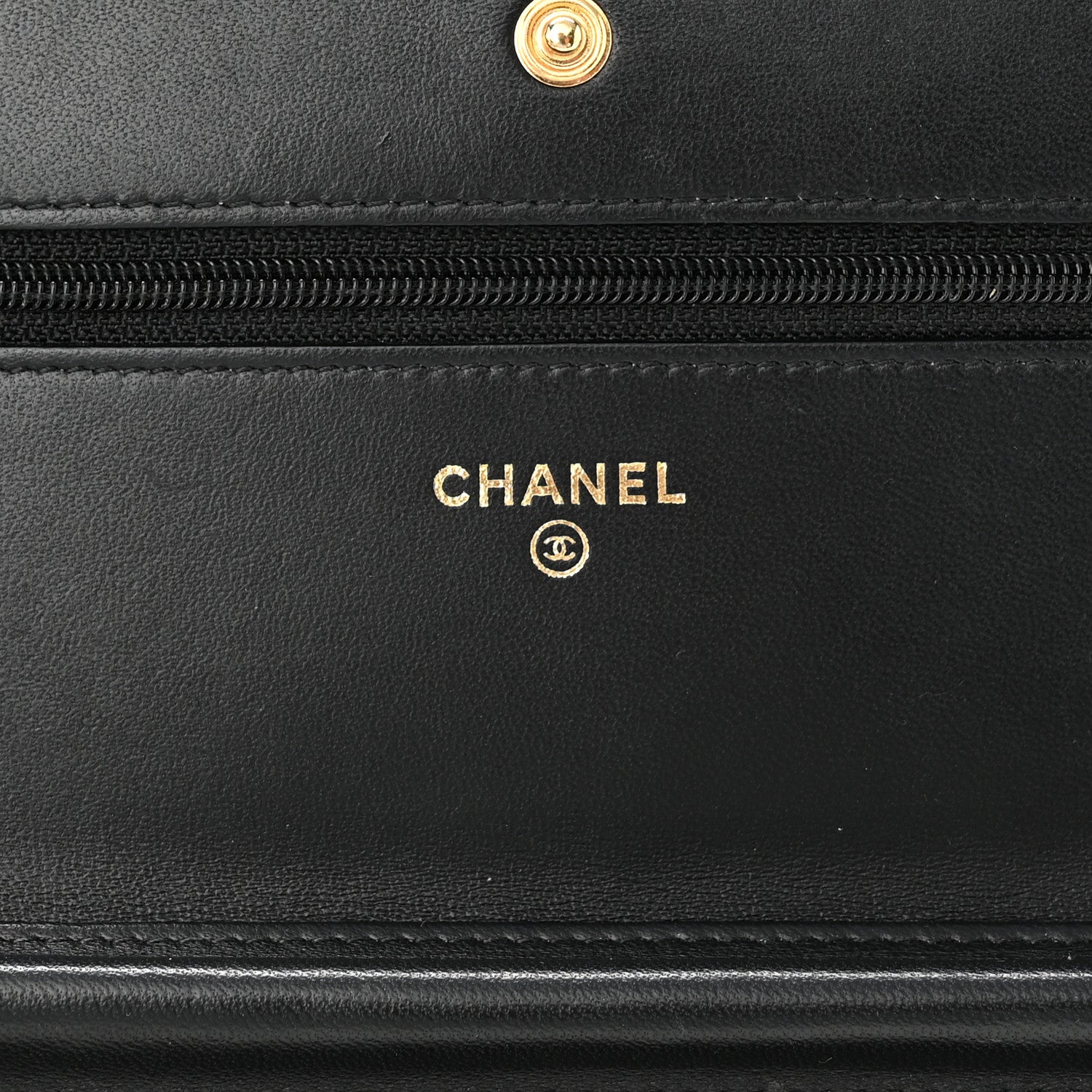 Chanel Lambskin Quilted Wallet On Chain WOC Black 6 of 11