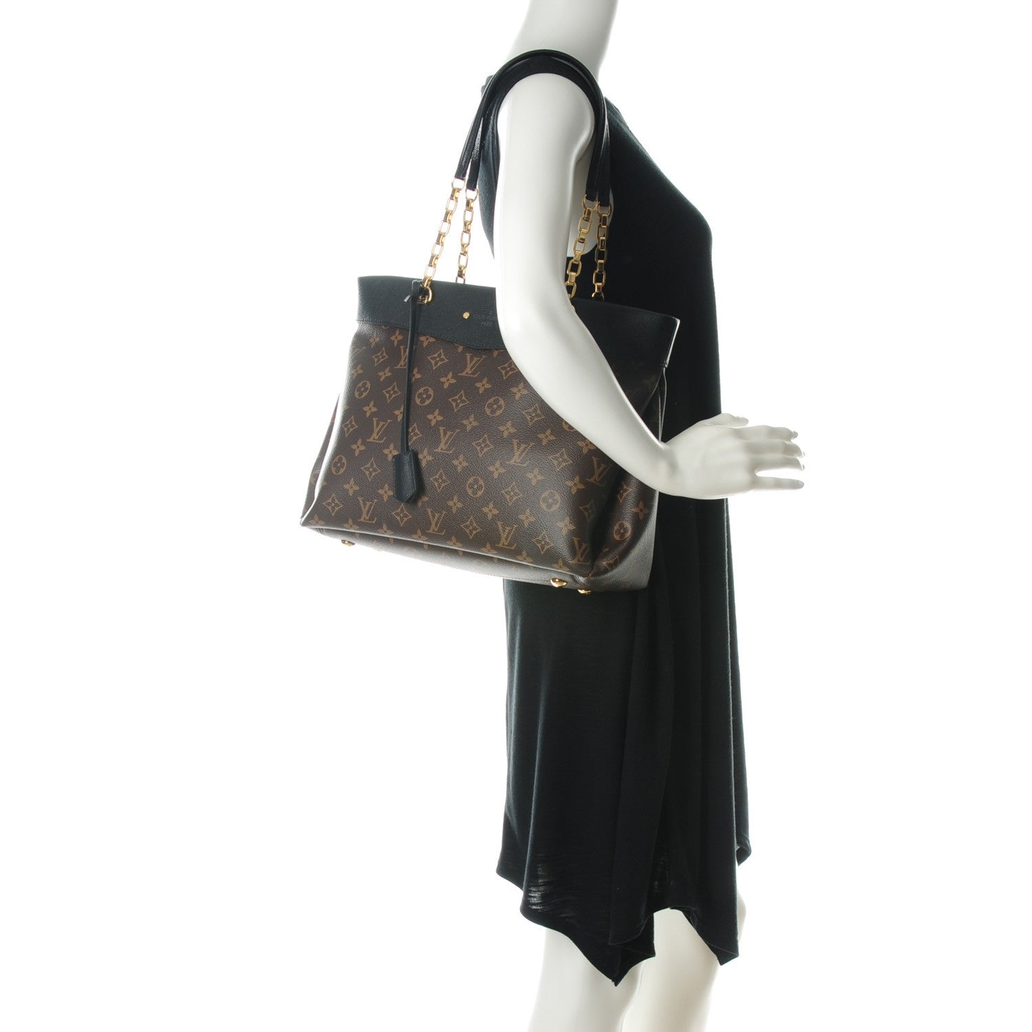 Louis Vuitton Monogram Pallas Shopper Black 2 of 7