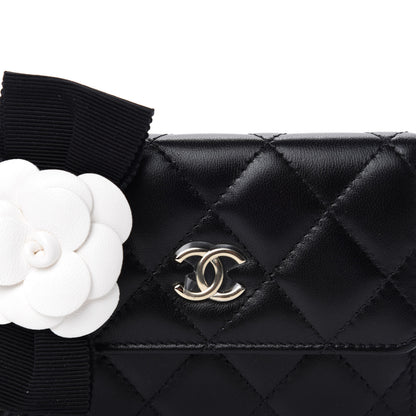 Chanel Lambskin Quilted My Chanel Lady Card Holder On Chain Black 12 of 13