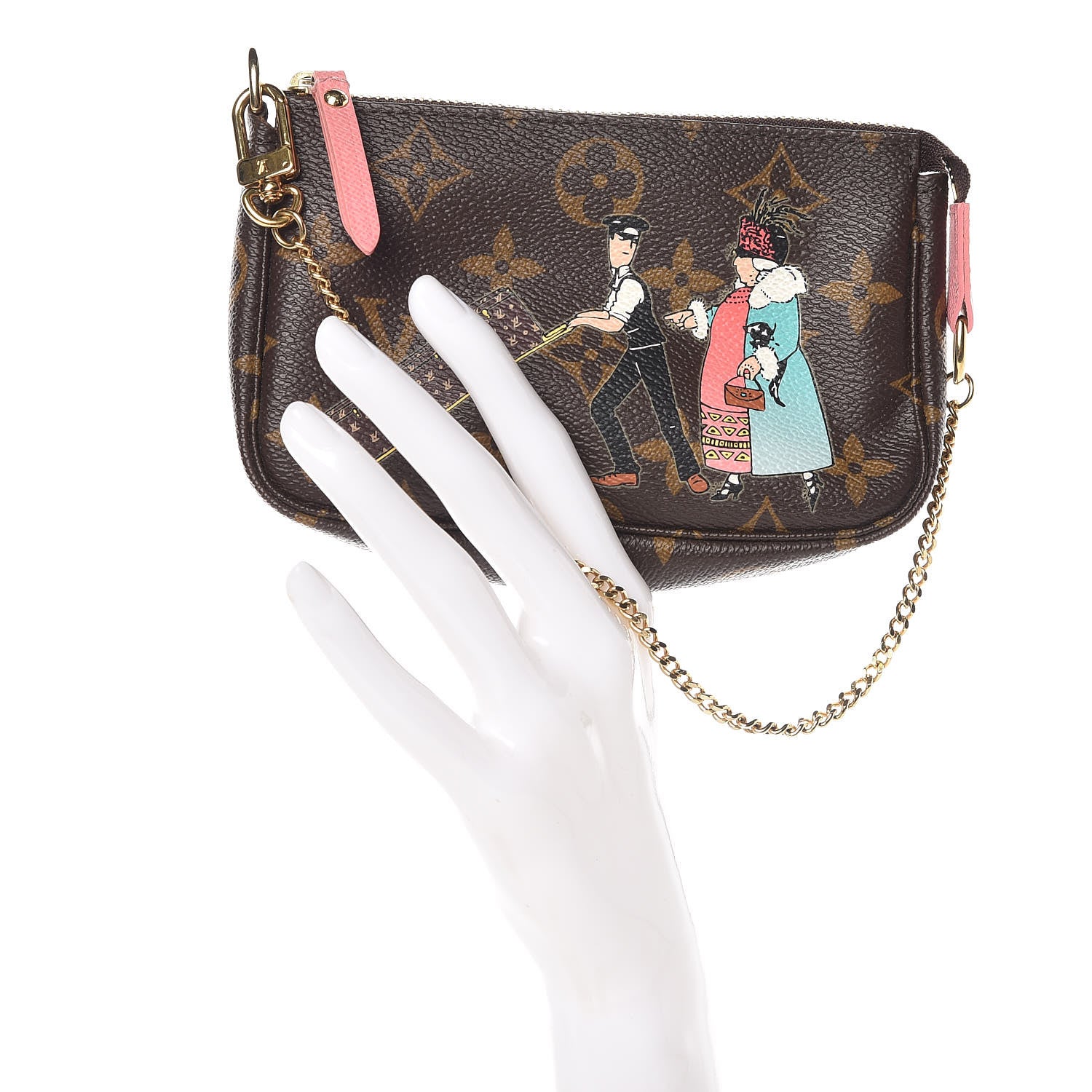 Louis Vuitton Monogram Illustre Mini Pochette Accessories Rose 2 of 7