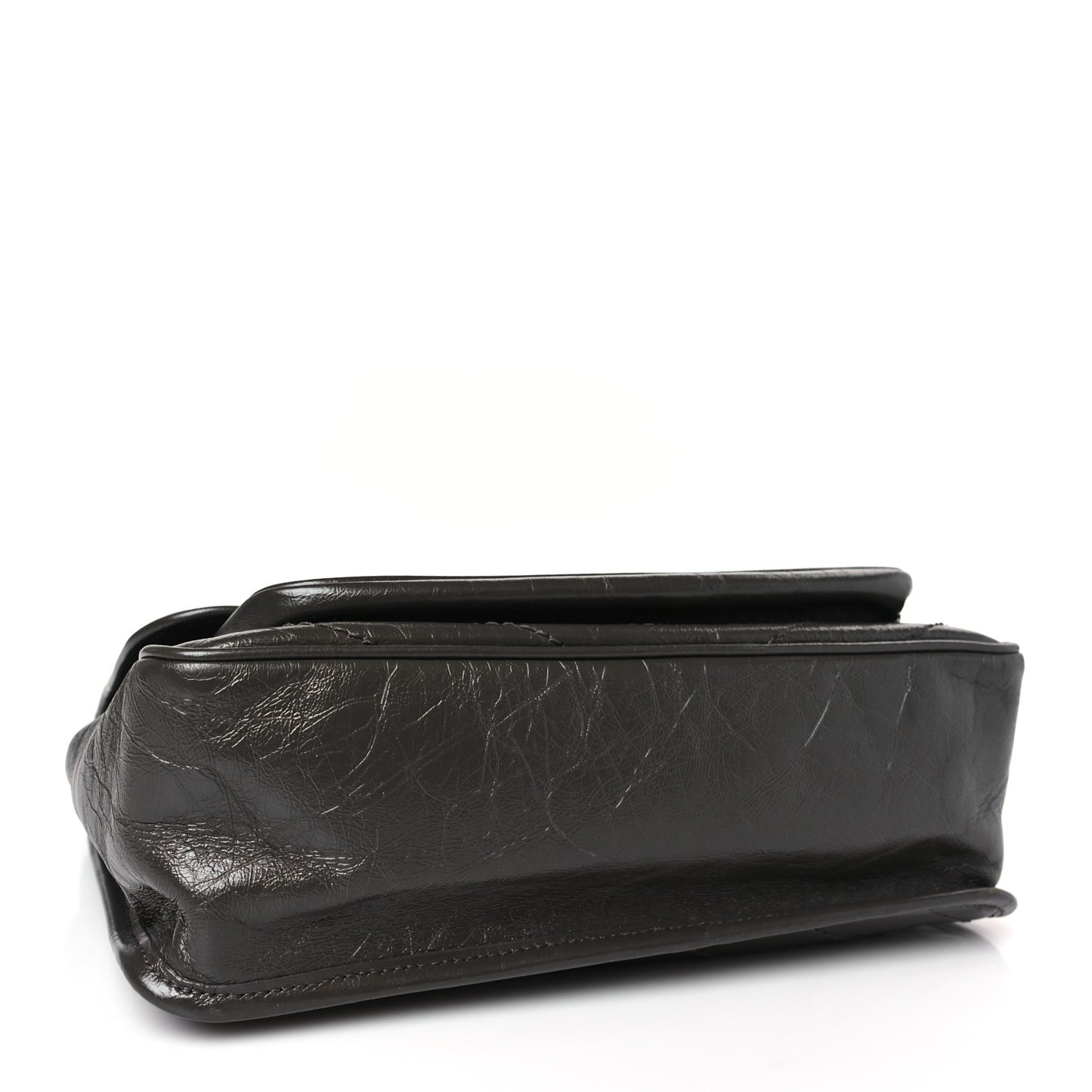 Crinkled Calfskin Matelasse Monogram Medium Niki Chain Satchel Pebble