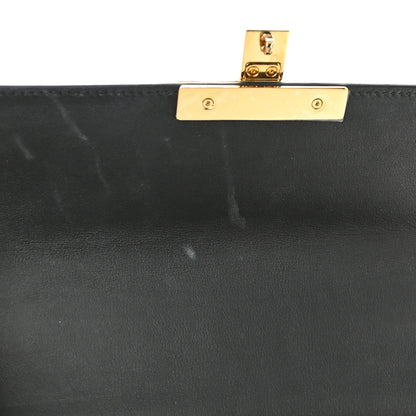 Gucci GG Supreme Monogram Calfskin Small Padlock Top Handle Bag Beige Black Cuir 11 of 13