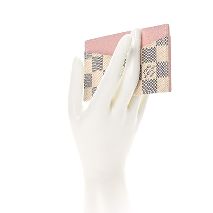 Louis Vuitton Damier Azur Daily Card Holder Rose Ballerine 2 of 8
