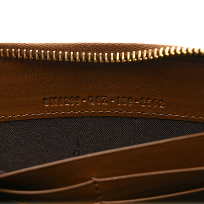 Fendi Pequin Vitello Zip Around Wallet Tobacco Foresta 7 of 7