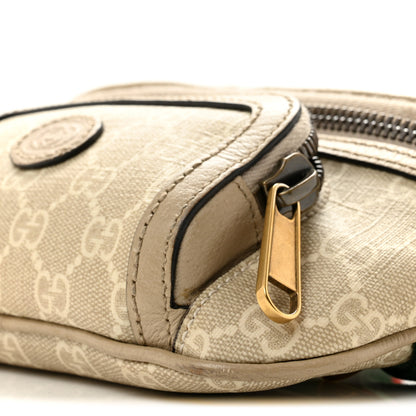 Gucci GG Supreme Monogram Textured Calfskin Web Retro Interlocking G Belt Bag Beige Mystic White Oatmeal 9 of 12