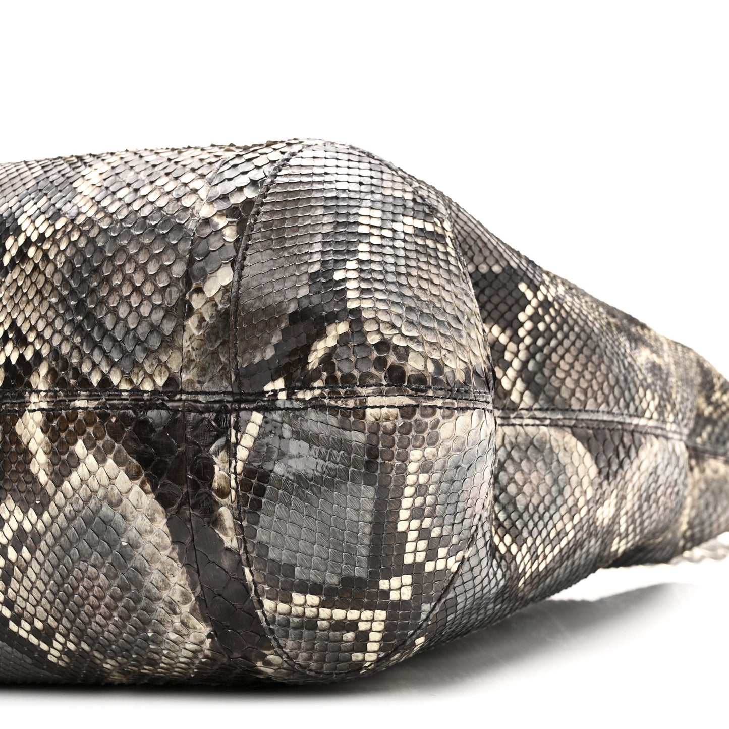 Python Medium Soho Chain Hobo Beige