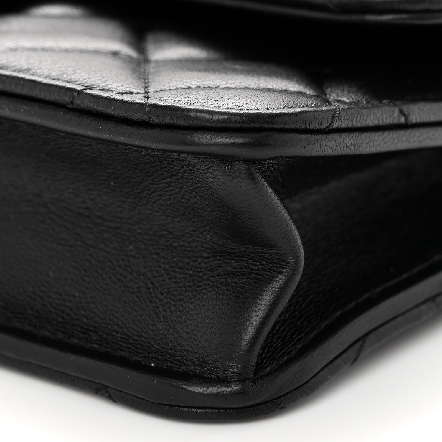 Chanel Lambskin Quilted Flap Phone Holder With Chain Black 11 of 11