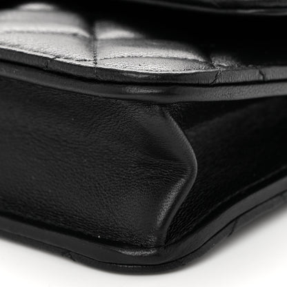 Chanel Lambskin Quilted Flap Phone Holder With Chain Black 11 of 11
